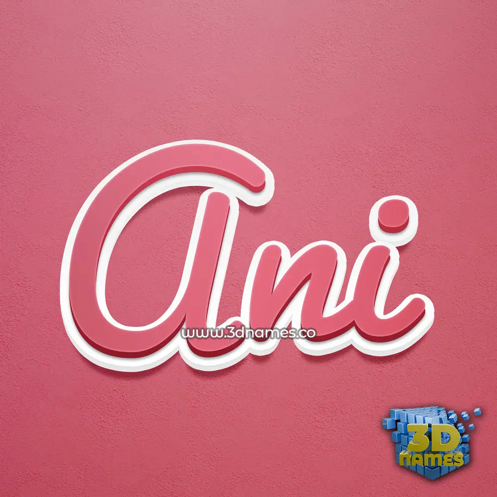 ani in Red Scribble style - 3D name wallpaper