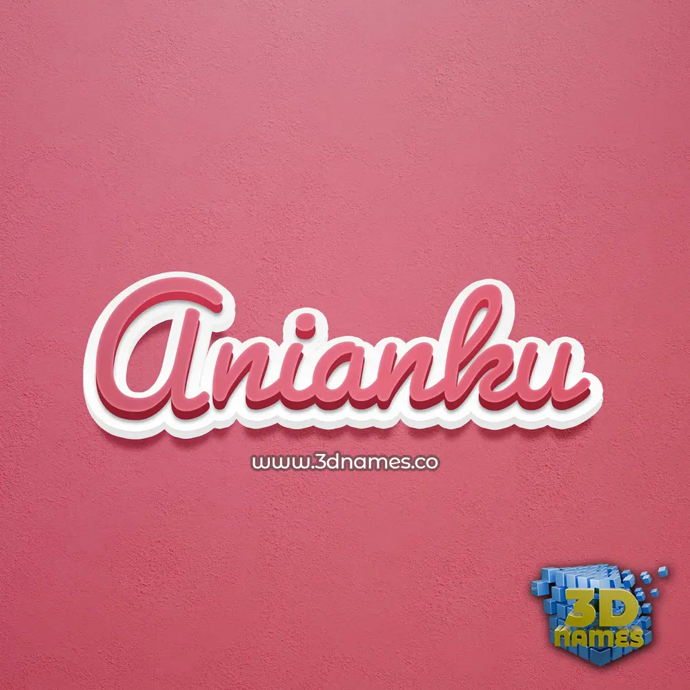 anianku in Red Scribble style - 3D name wallpaper
