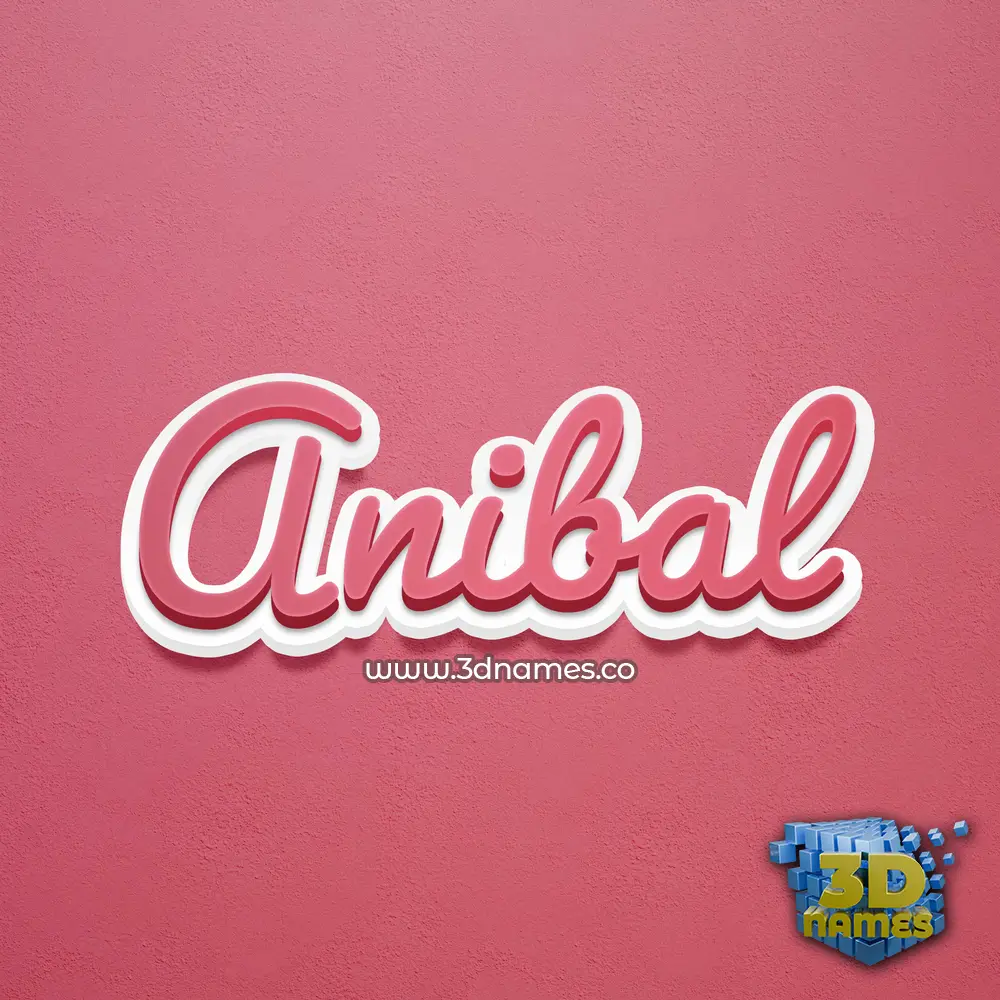 anibal in Red Scribble style - 3D name wallpaper