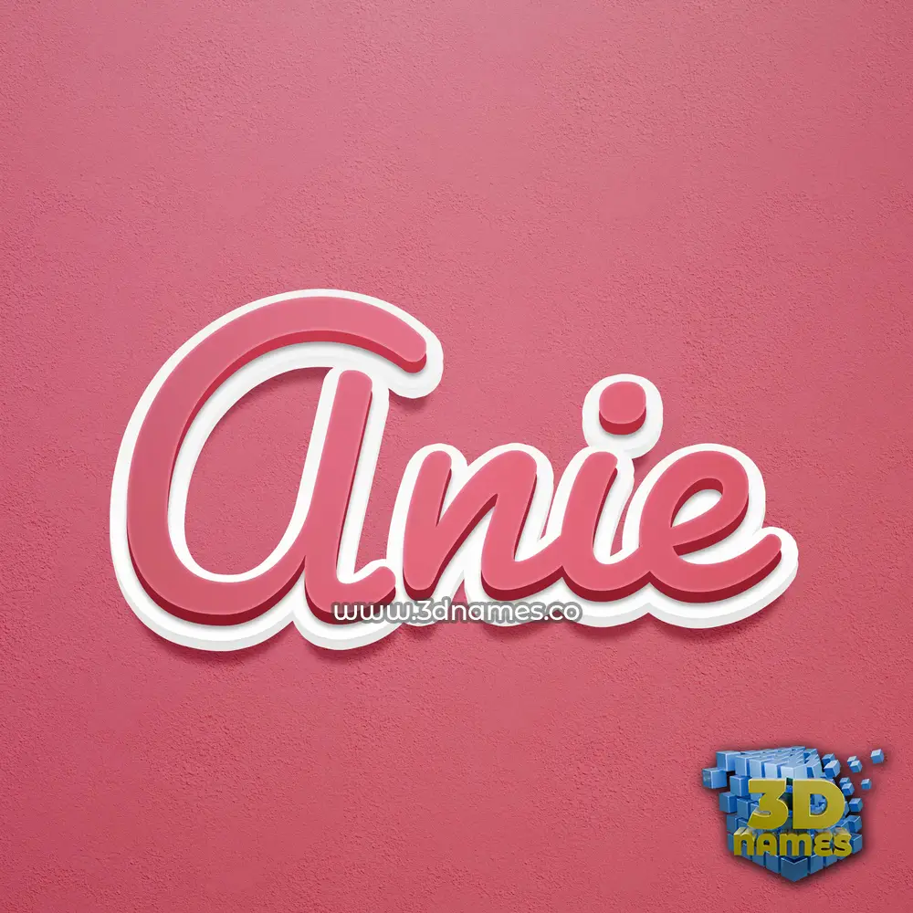 anie in Red Scribble style - 3D name wallpaper