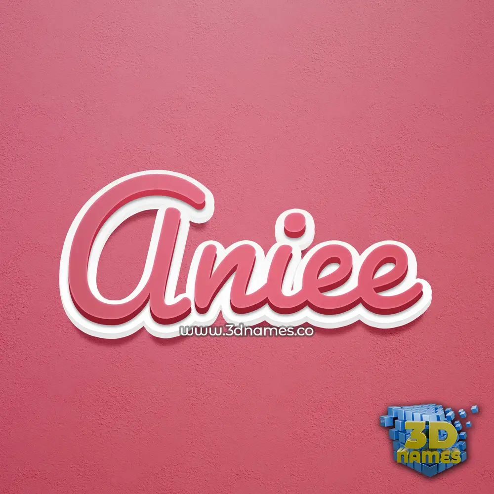 aniee in Red Scribble style - 3D name wallpaper