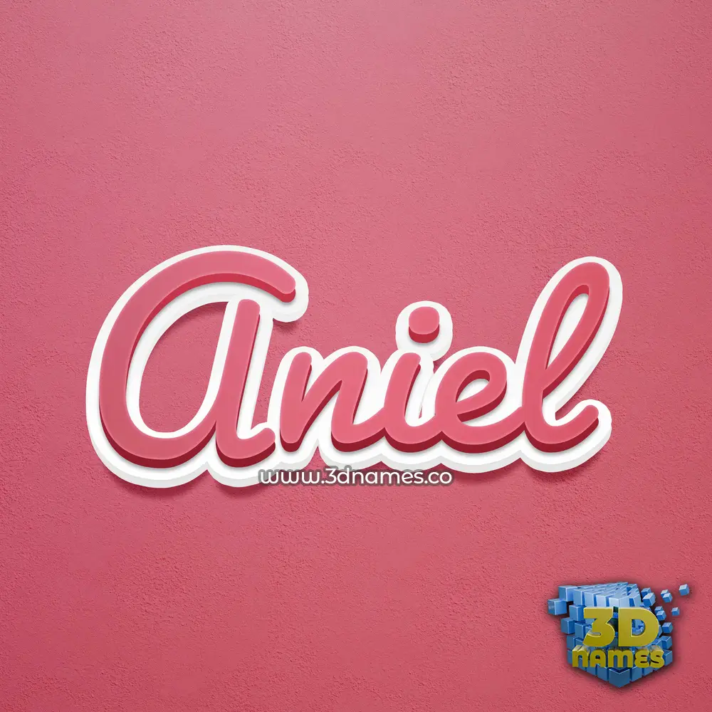 aniel in Red Scribble style - 3D name wallpaper