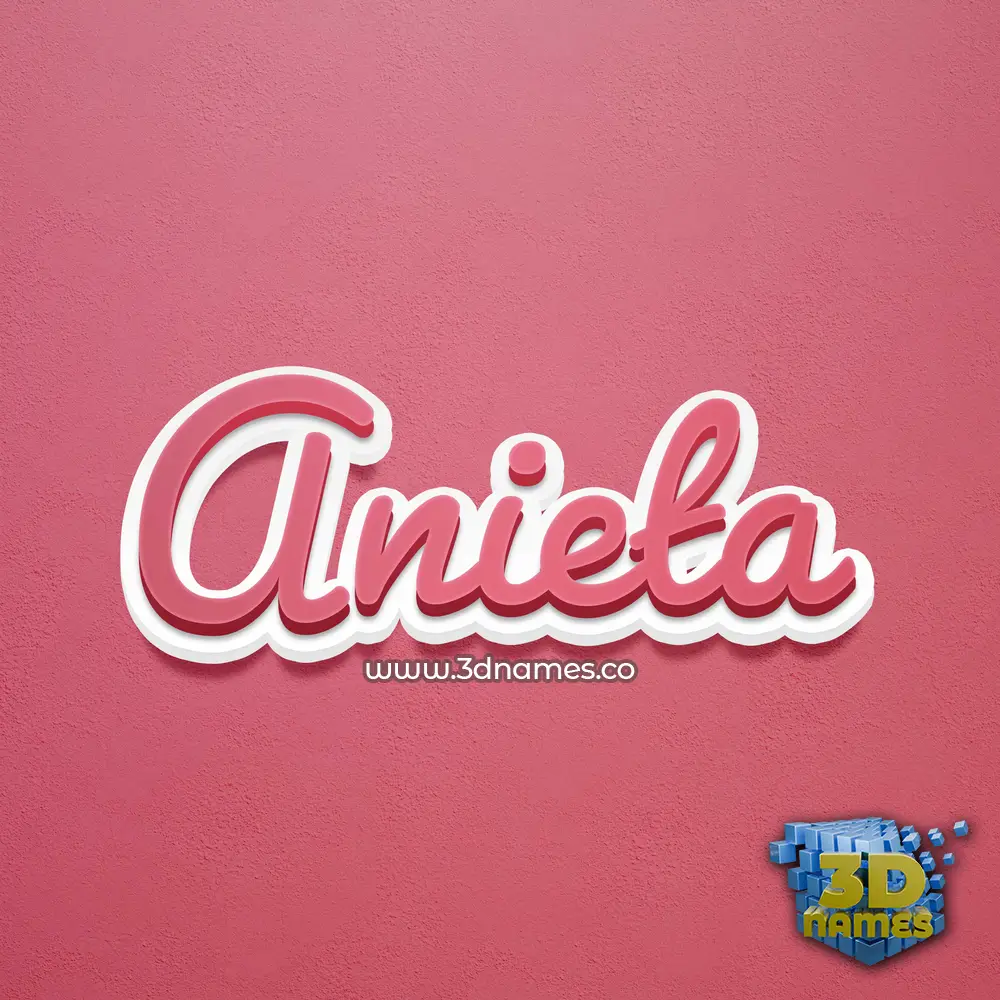 anieta in Red Scribble style - 3D name wallpaper