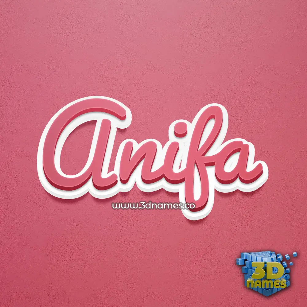 anifa in Red Scribble style - 3D name wallpaper
