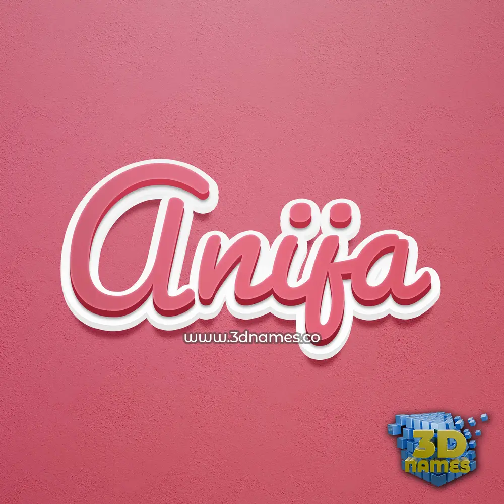 anija in Red Scribble style - 3D name wallpaper