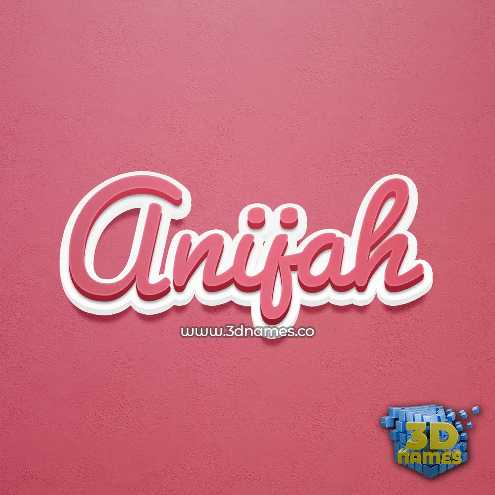 anijah in Red Scribble style - 3D name wallpaper