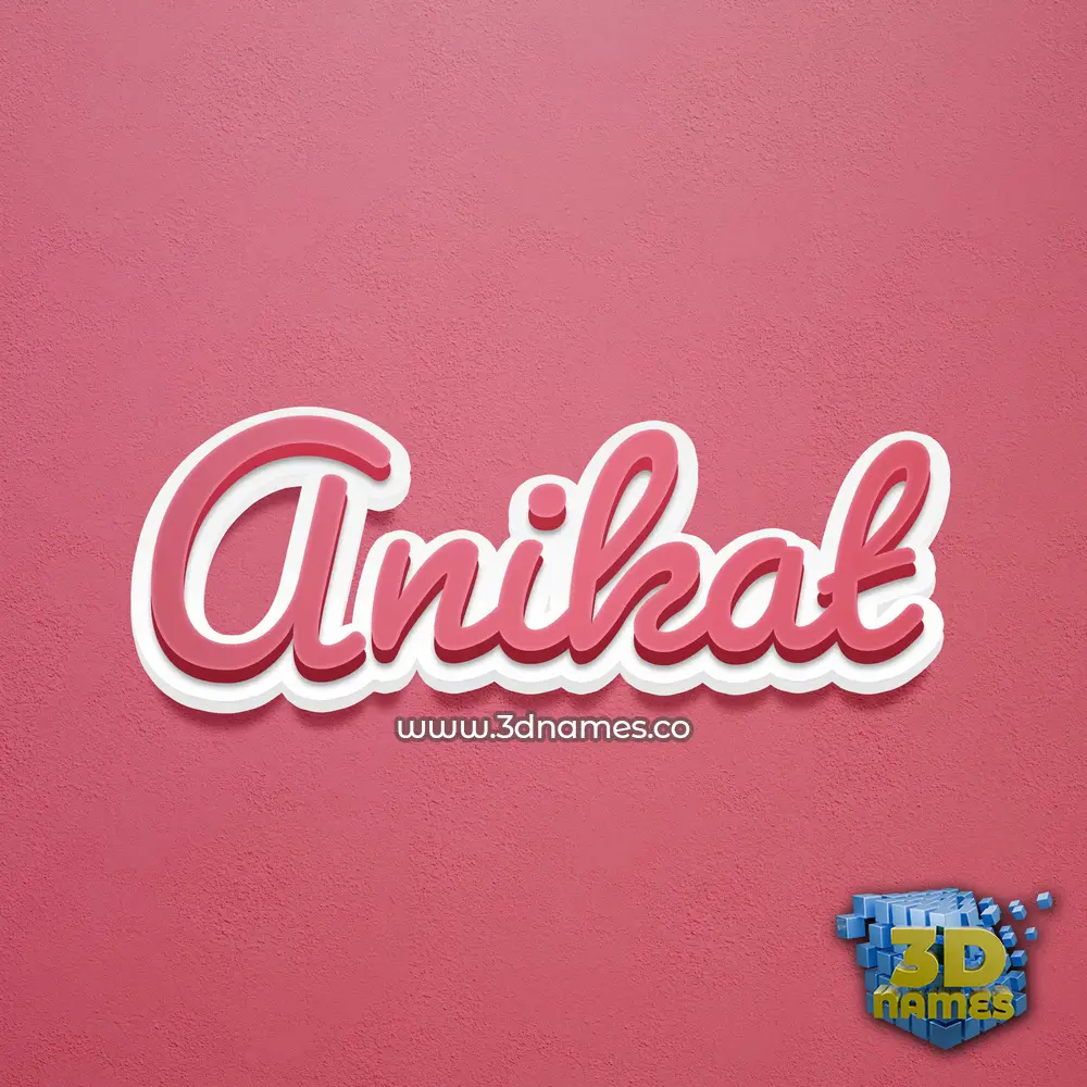anikat in Red Scribble style - 3D name wallpaper