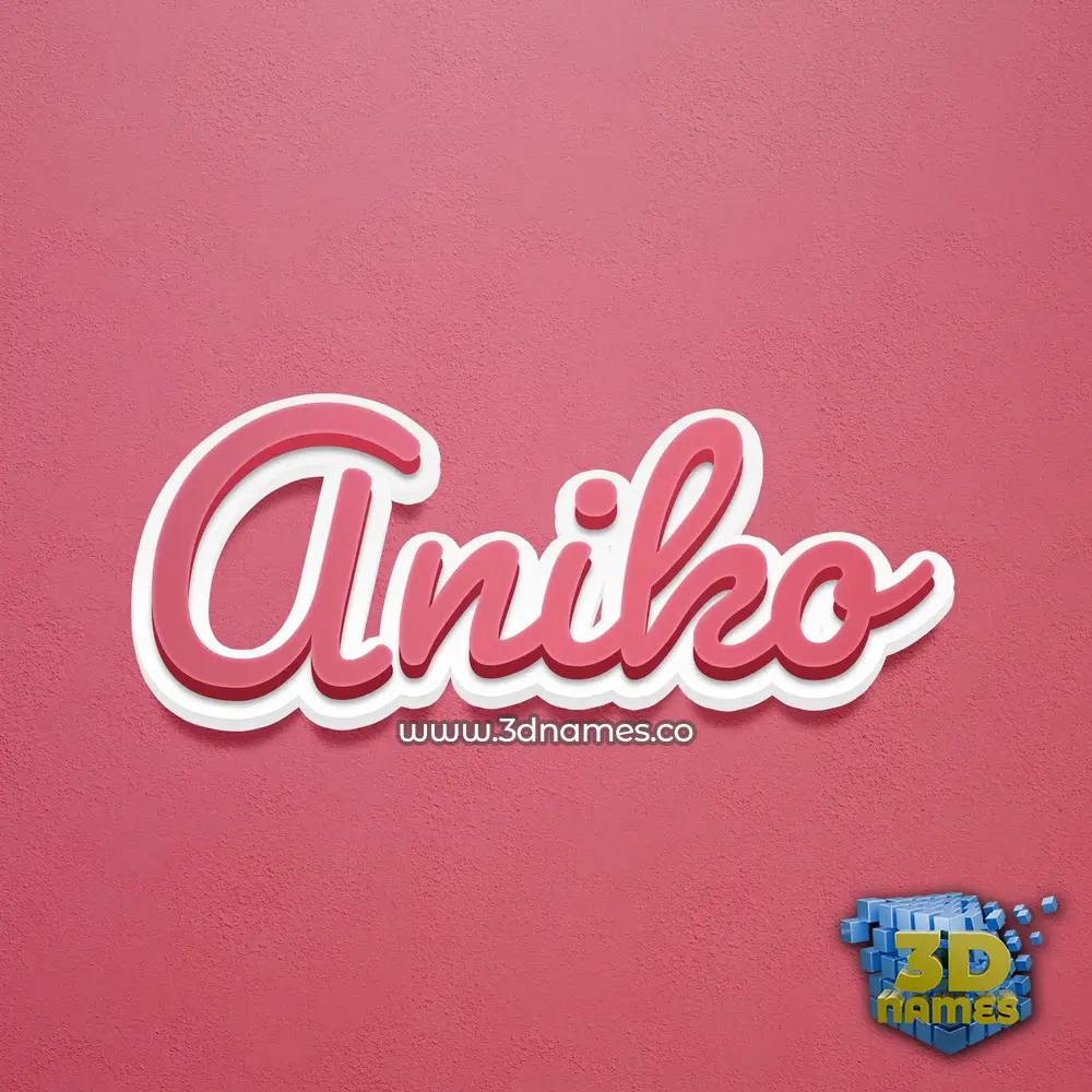 aniko in Red Scribble style - 3D name wallpaper