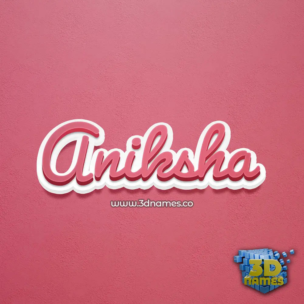 aniksha in Red Scribble style - 3D name wallpaper