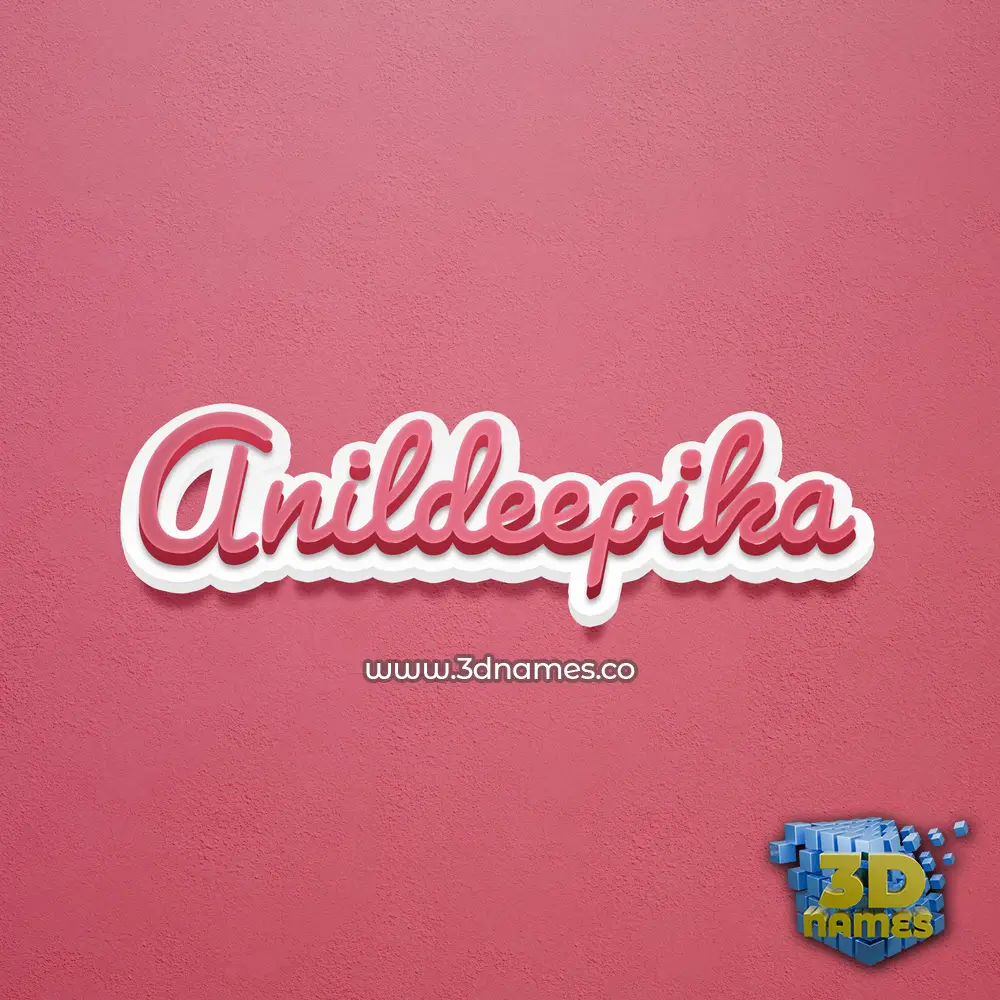 anildeepika in Red Scribble style - 3D name wallpaper