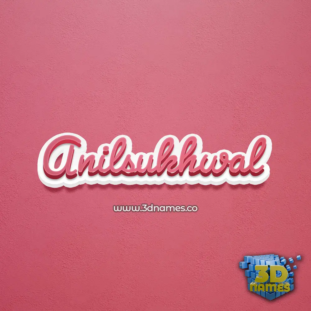 anilsukhwal in Red Scribble style - 3D name wallpaper