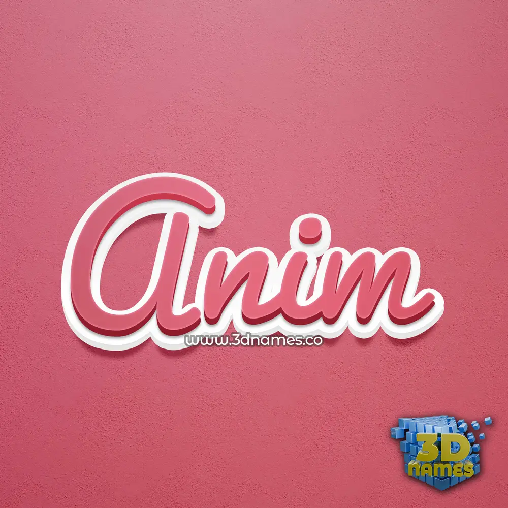 anim in Red Scribble style - 3D name wallpaper