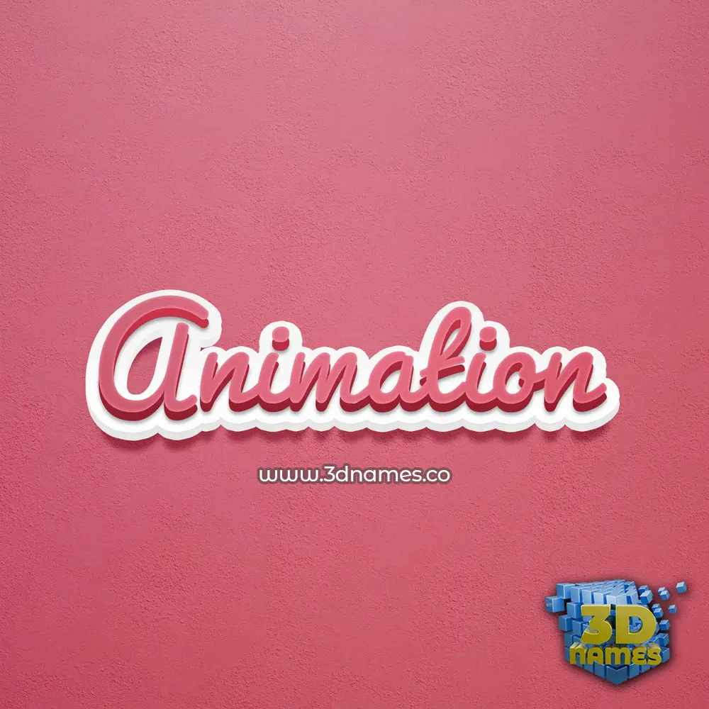 animation in Red Scribble style - 3D name wallpaper