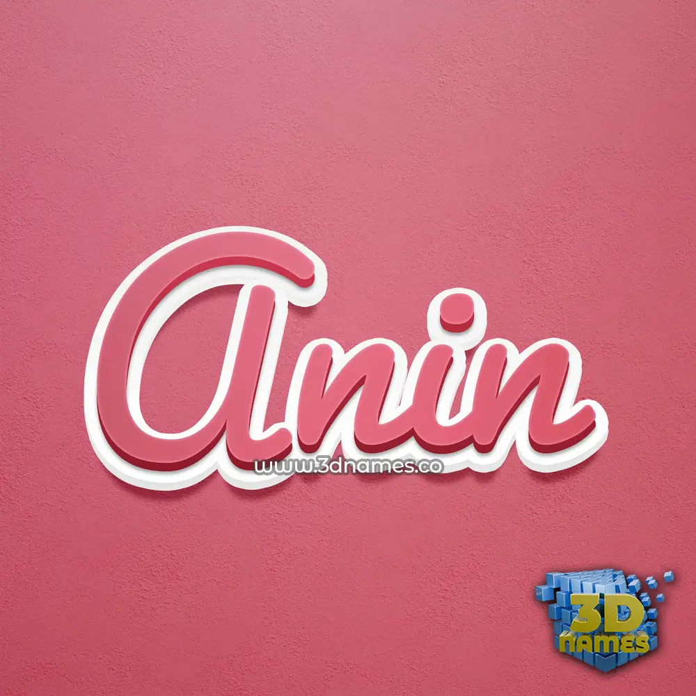 anin in Red Scribble style - 3D name wallpaper