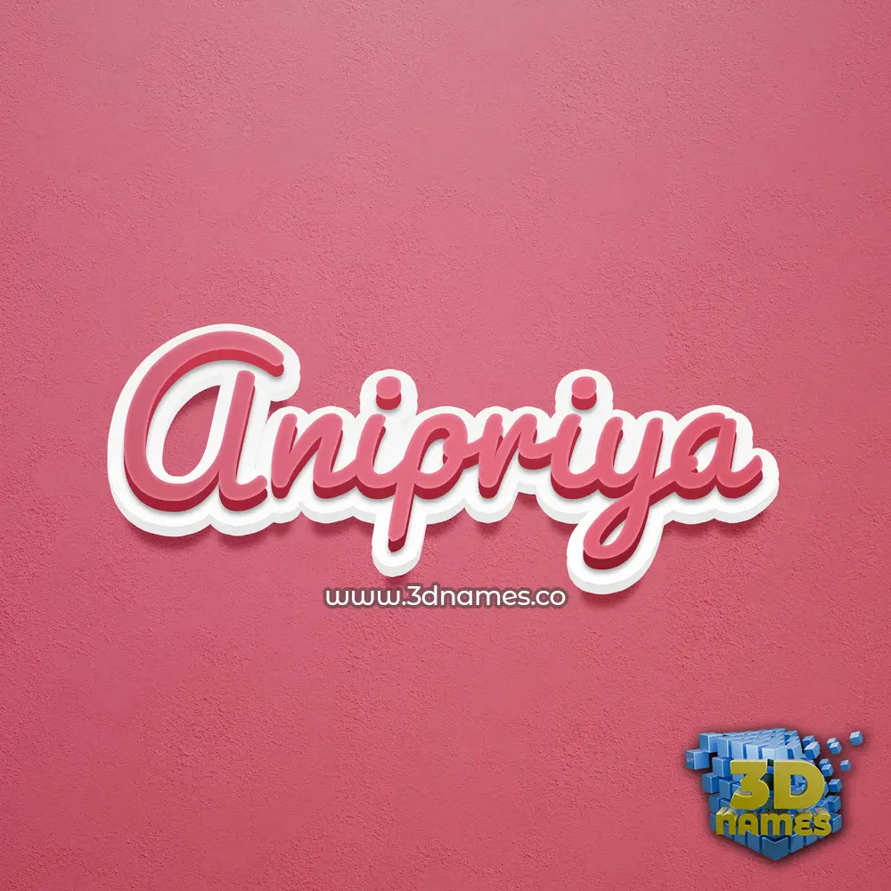 anipriya in Red Scribble style - 3D name wallpaper