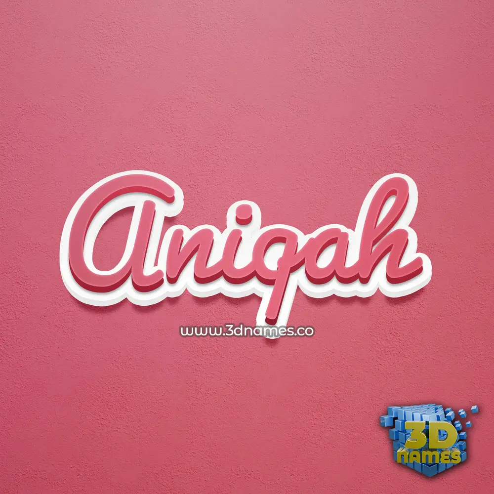 aniqah in Red Scribble style - 3D name wallpaper