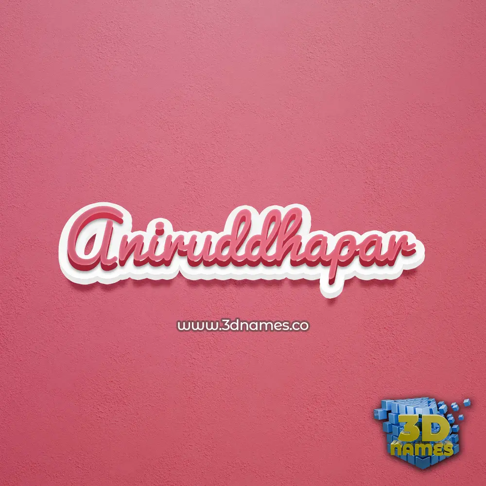 aniruddhapar in Red Scribble style - 3D name wallpaper