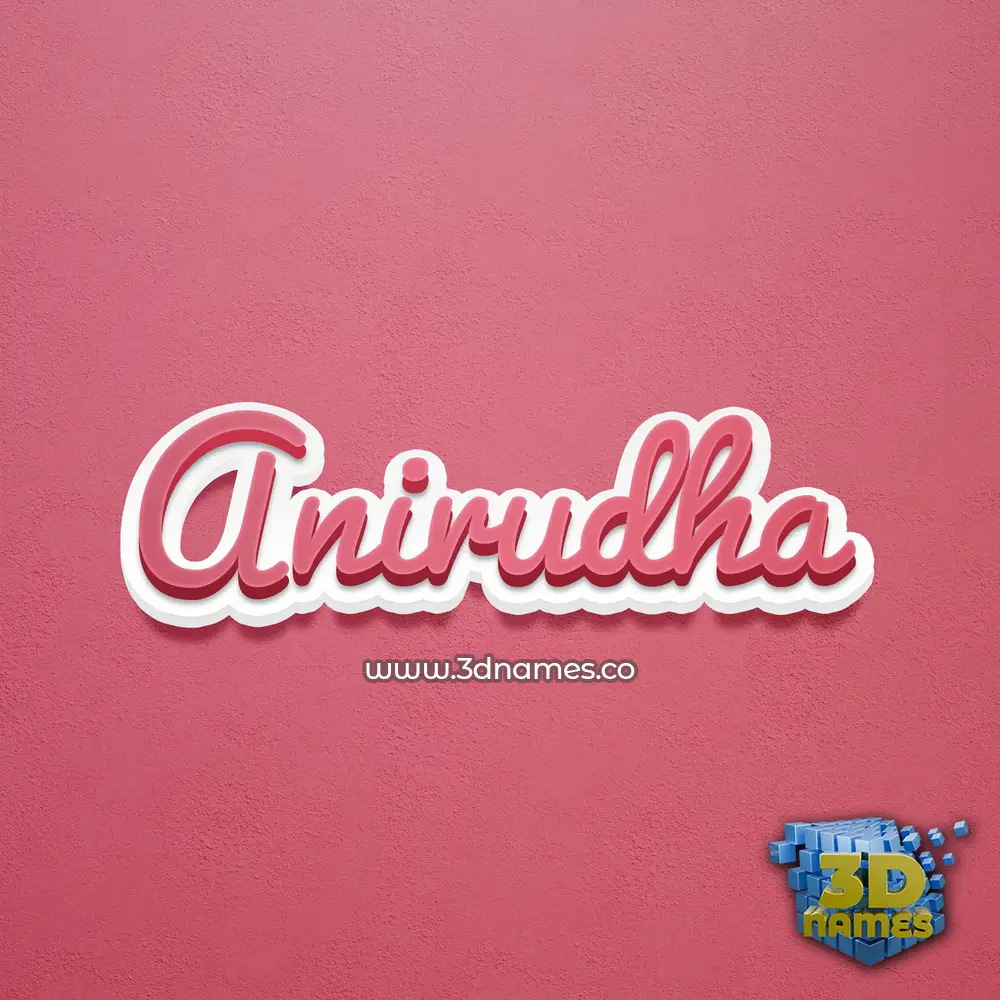 anirudha in Red Scribble style - 3D name wallpaper