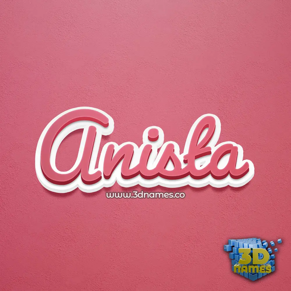 anista in Red Scribble style - 3D name wallpaper