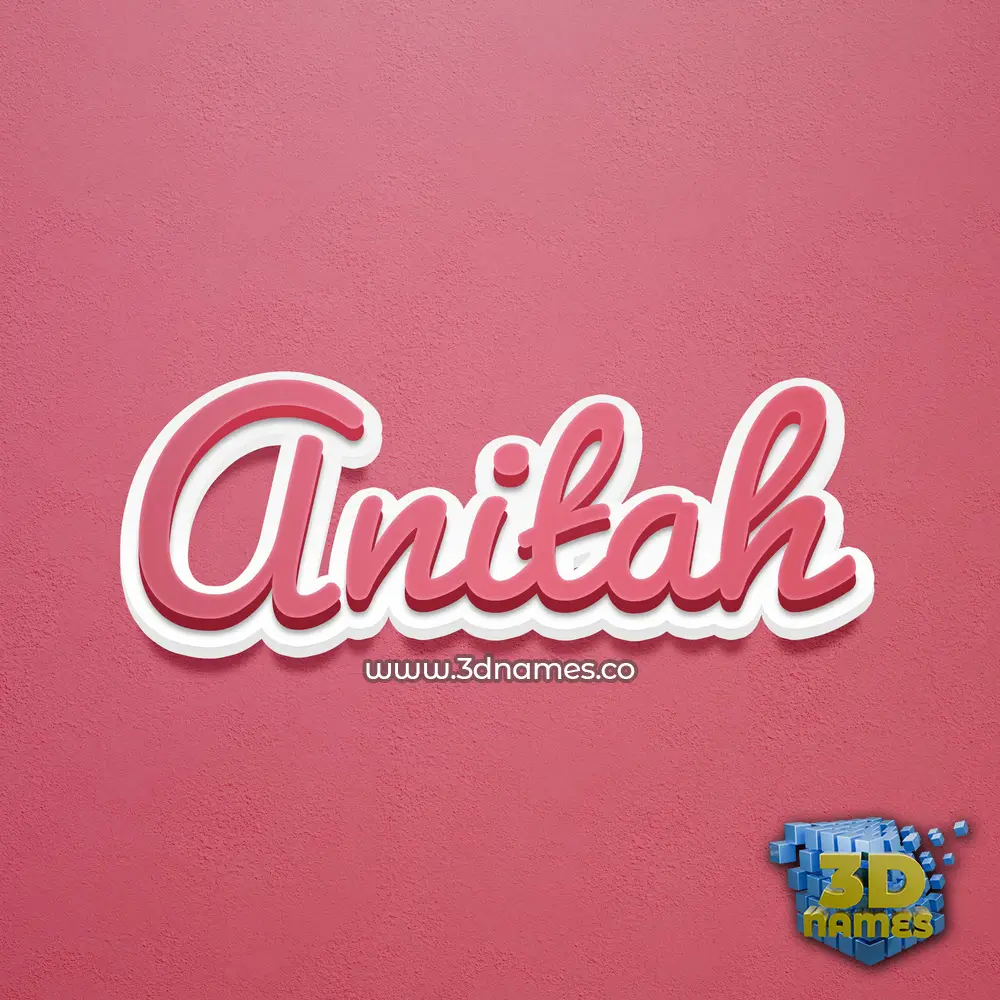 anitah in Red Scribble style - 3D name wallpaper