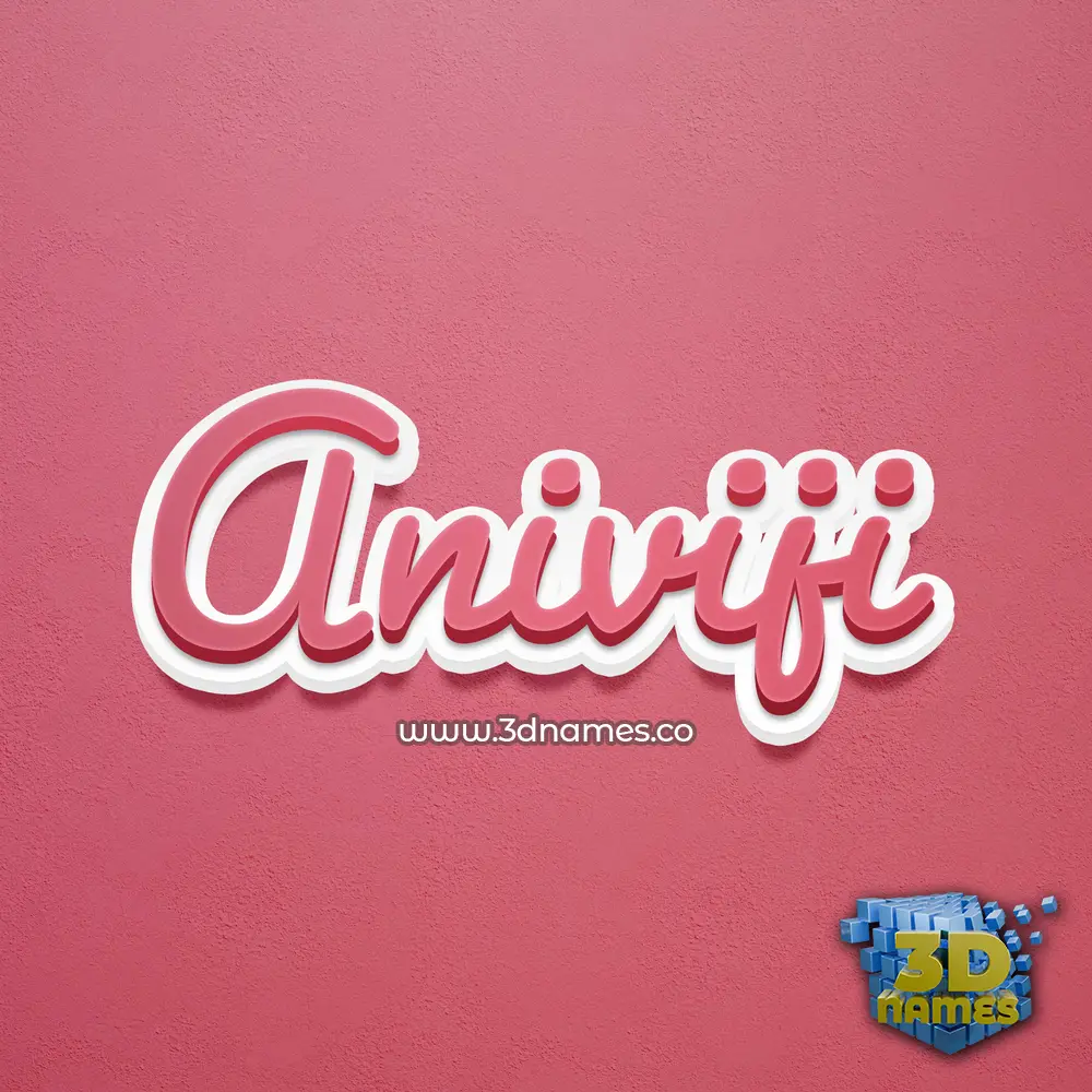 aniviji in Red Scribble style - 3D name wallpaper