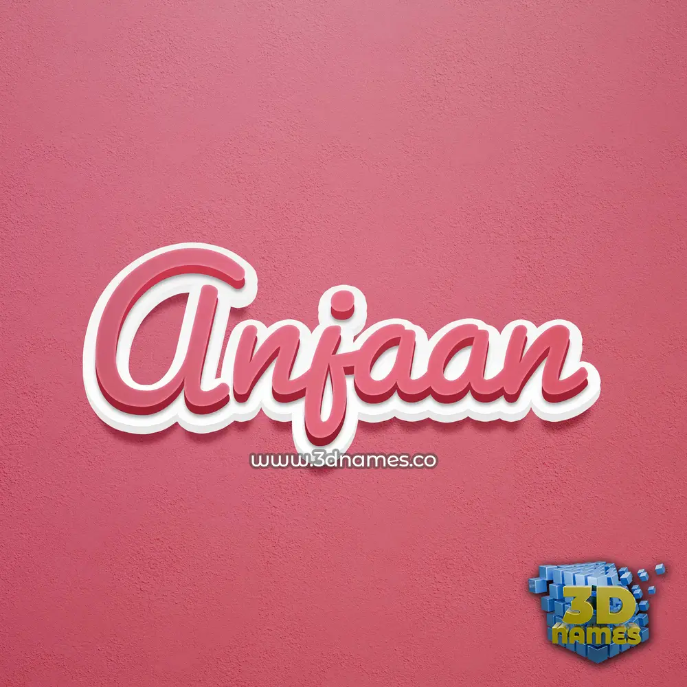 anjaan in Red Scribble style - 3D name wallpaper