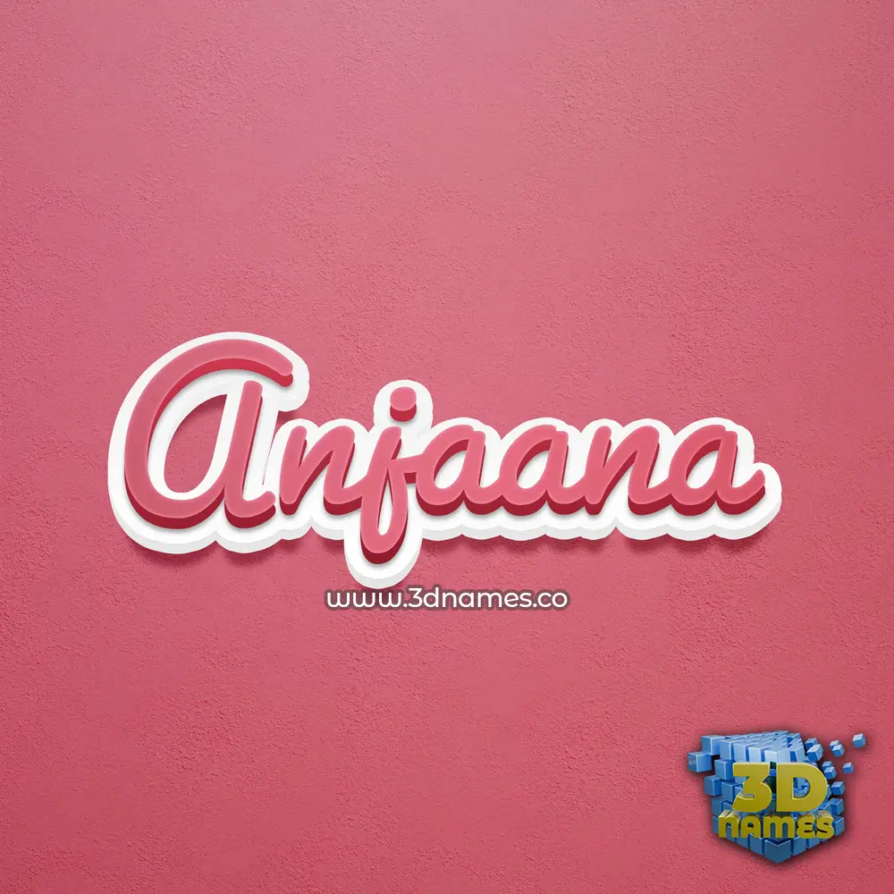 anjaana in Red Scribble style - 3D name wallpaper