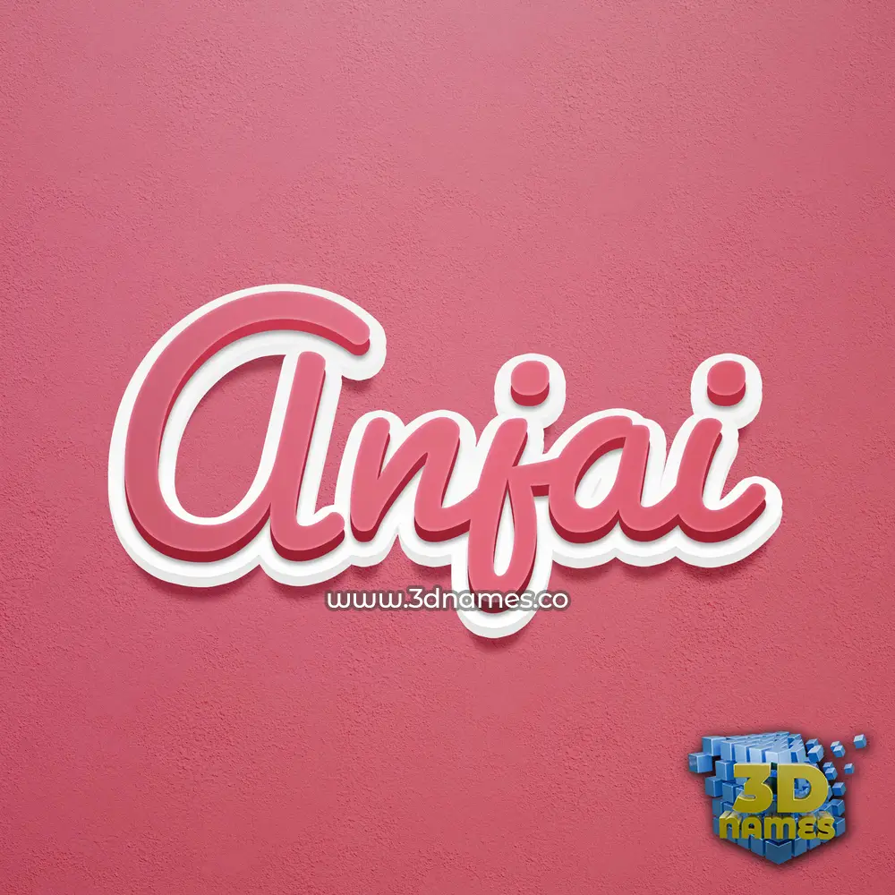 anjai in Red Scribble style - 3D name wallpaper
