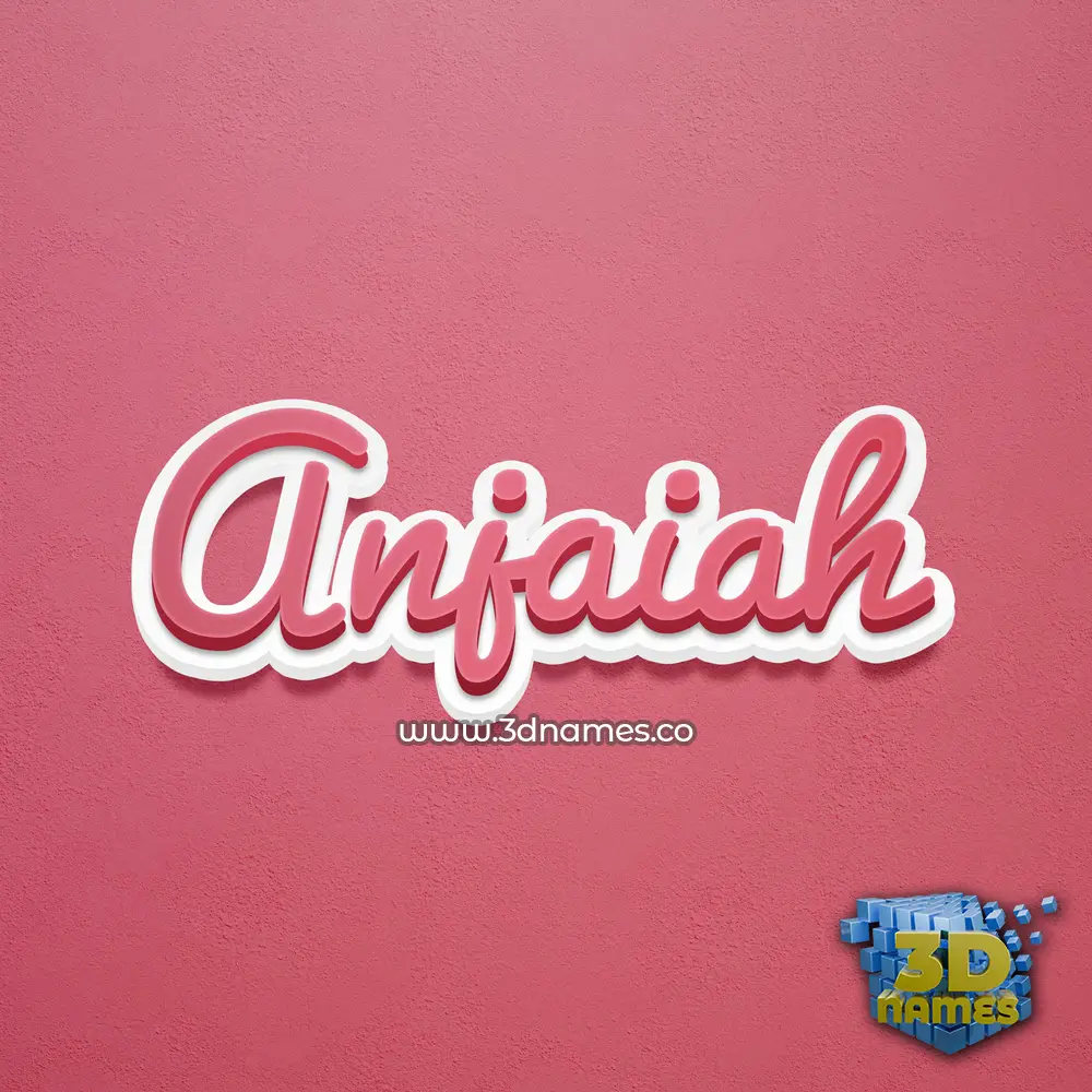 anjaiah in Red Scribble style - 3D name wallpaper