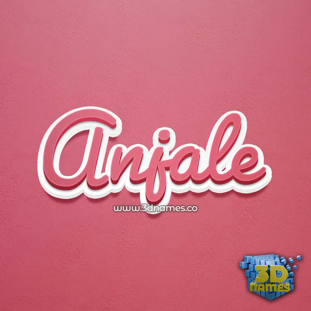 anjale in Red Scribble style - 3D name wallpaper