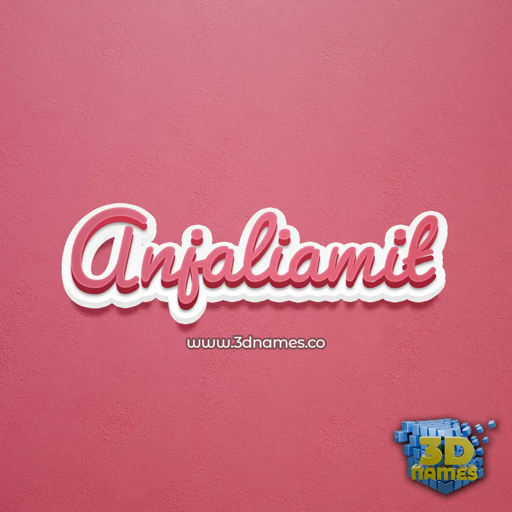 anjaliamit in Red Scribble style - 3D name wallpaper