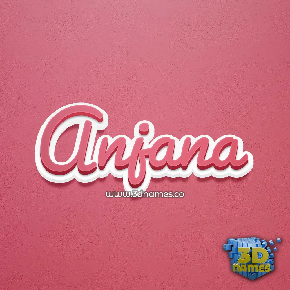 anjana in Red Scribble style - 3D name wallpaper