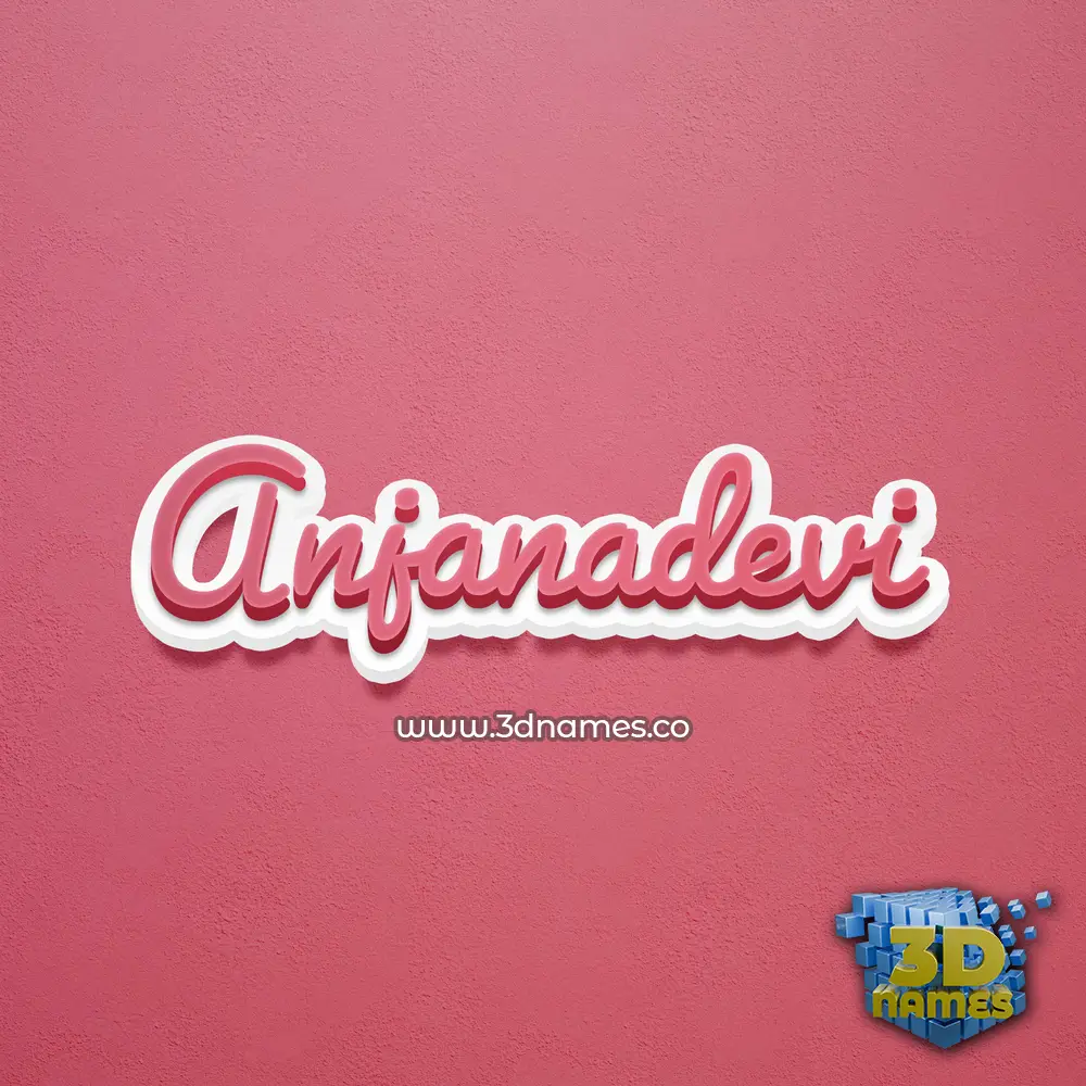 anjanadevi in Red Scribble style - 3D name wallpaper