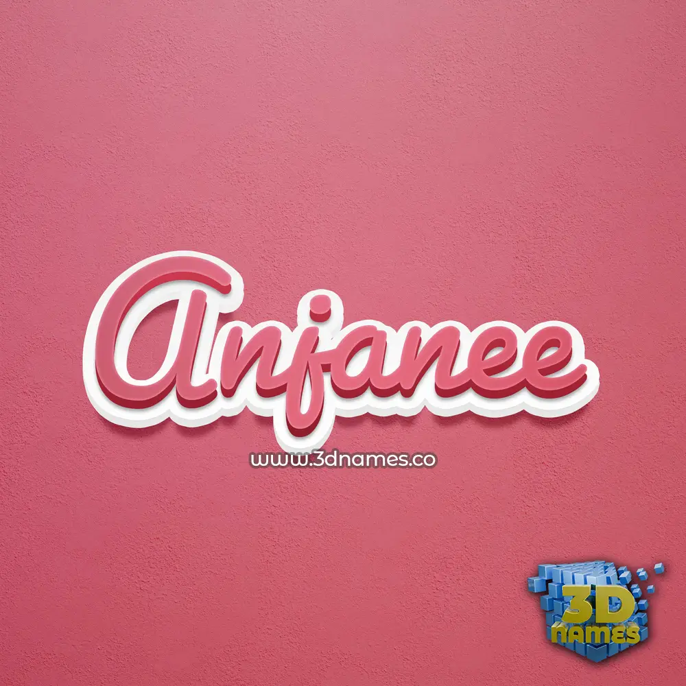 anjanee in Red Scribble style - 3D name wallpaper