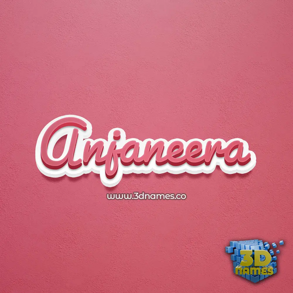 anjaneera in Red Scribble style - 3D name wallpaper