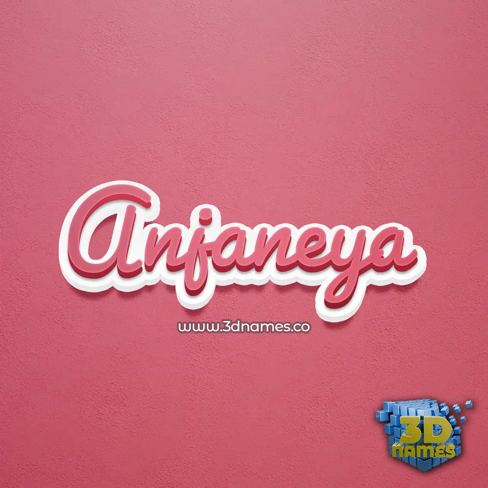 anjaneya in Red Scribble style - 3D name wallpaper