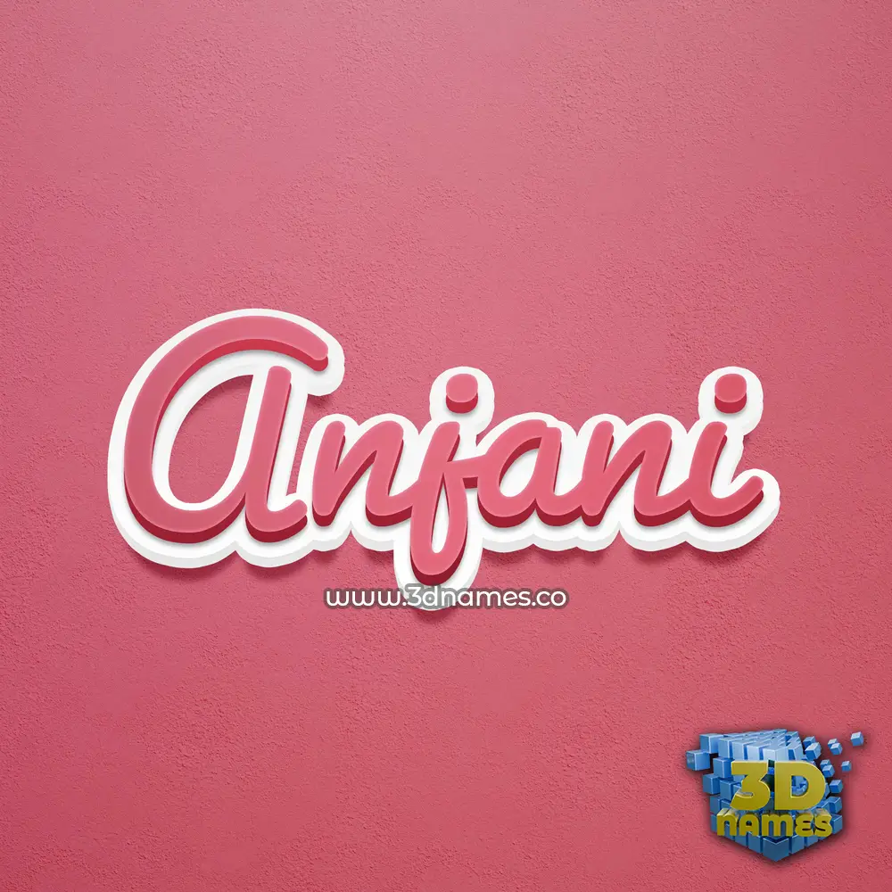anjani in Red Scribble style - 3D name wallpaper
