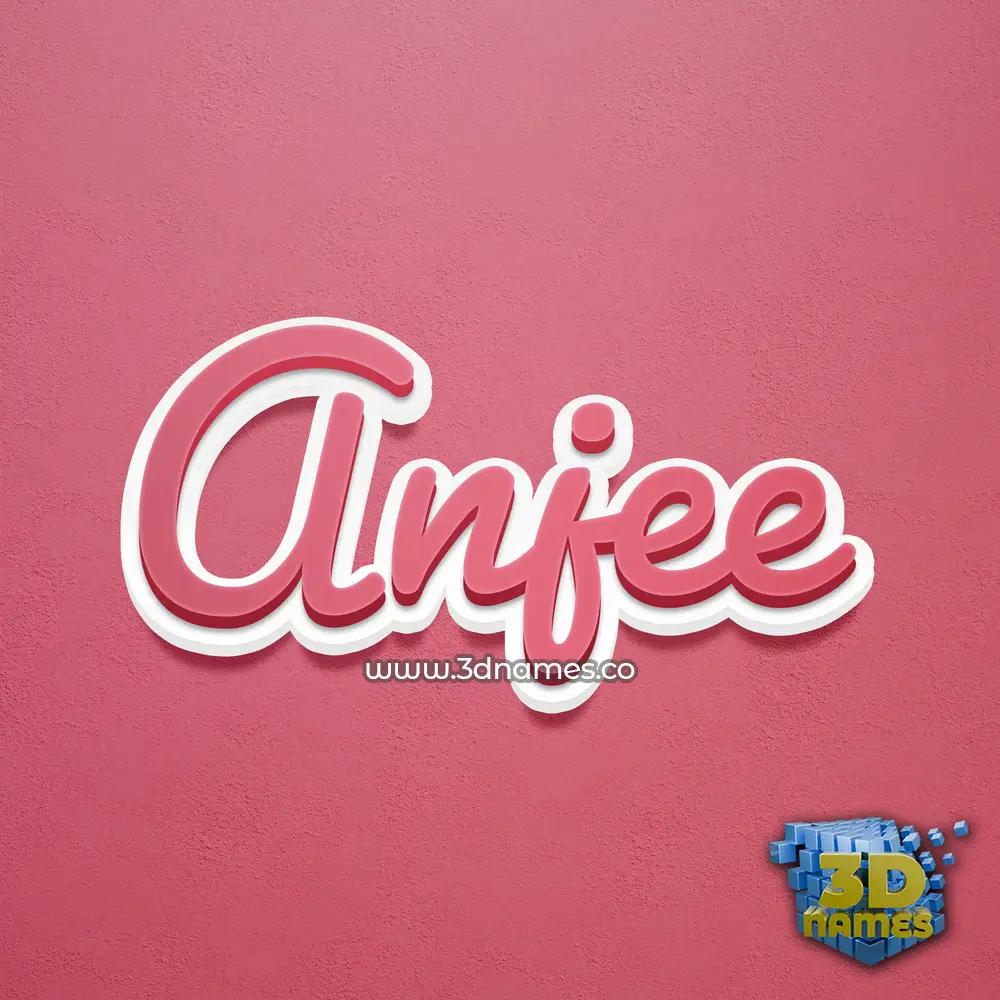 anjee in Red Scribble style - 3D name wallpaper