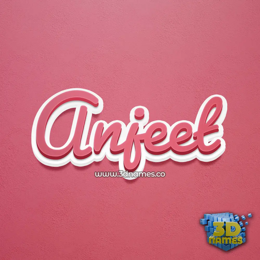 anjeet in Red Scribble style - 3D name wallpaper