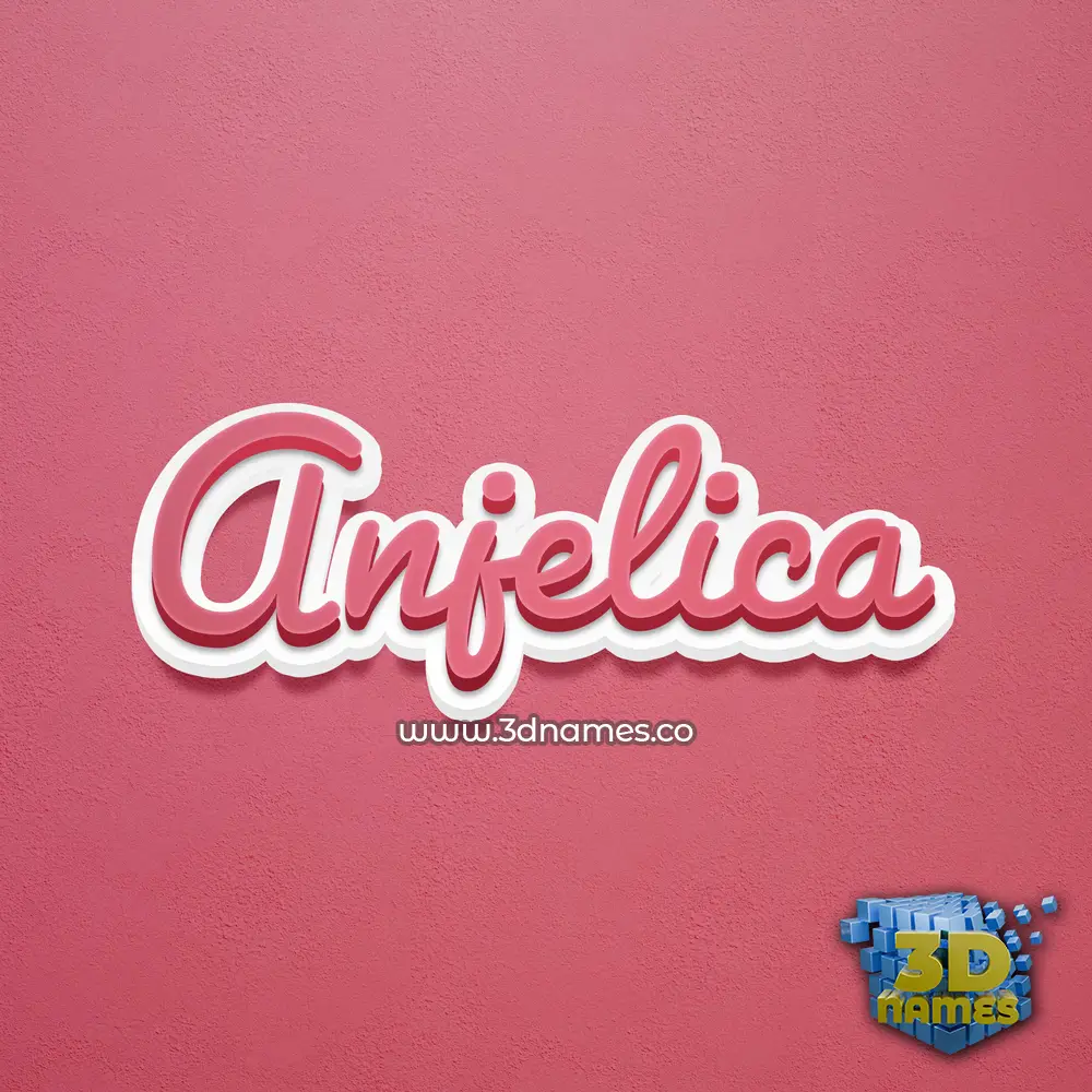 anjelica in Red Scribble style - 3D name wallpaper