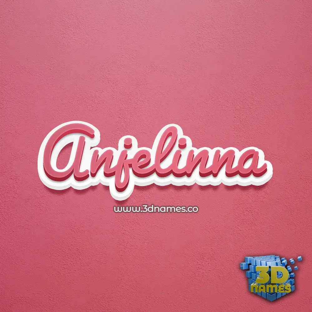 anjelinna in Red Scribble style - 3D name wallpaper