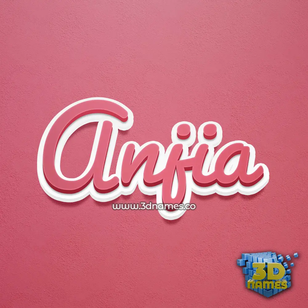 anjia in Red Scribble style - 3D name wallpaper