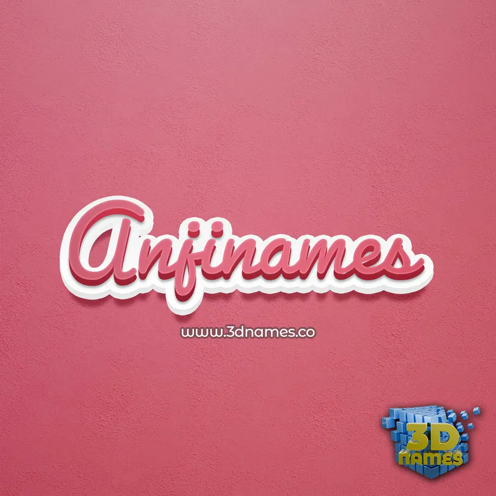 anjinames in Red Scribble style - 3D name wallpaper