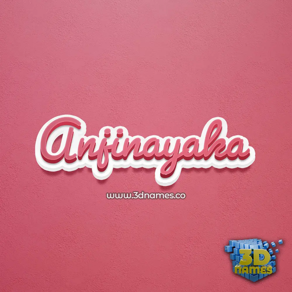 anjinayaka in Red Scribble style - 3D name wallpaper