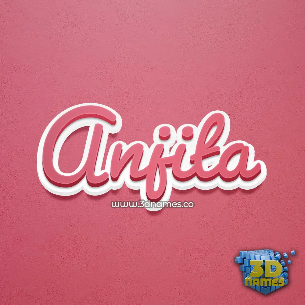 anjita in Red Scribble style - 3D name wallpaper