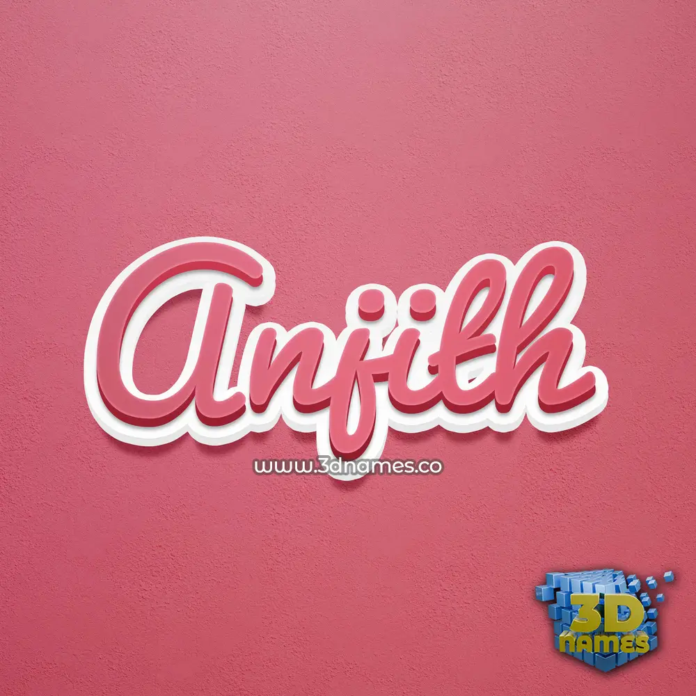 anjith in Red Scribble style - 3D name wallpaper
