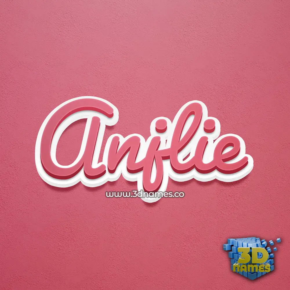 anjlie in Red Scribble style - 3D name wallpaper