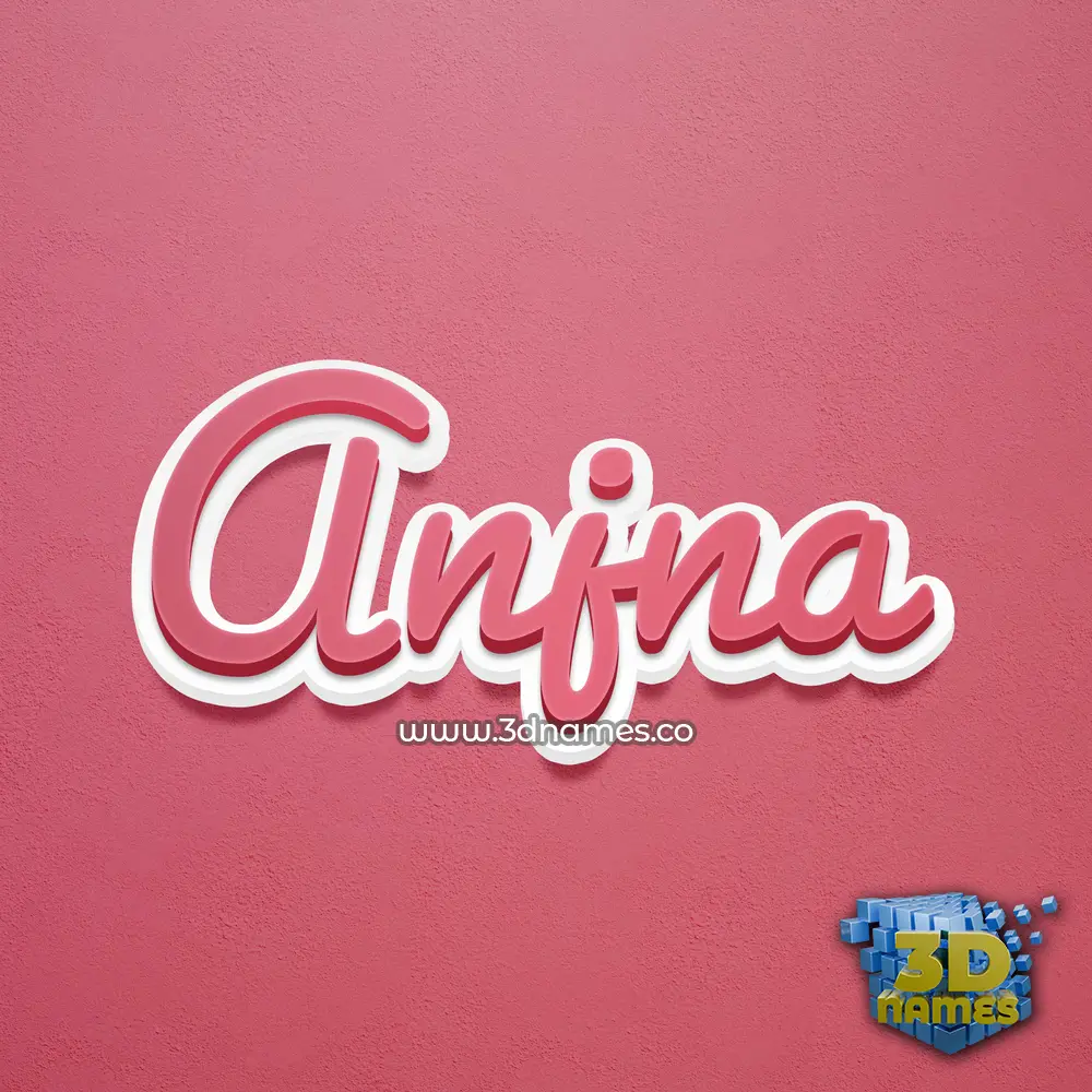 anjna in Red Scribble style - 3D name wallpaper
