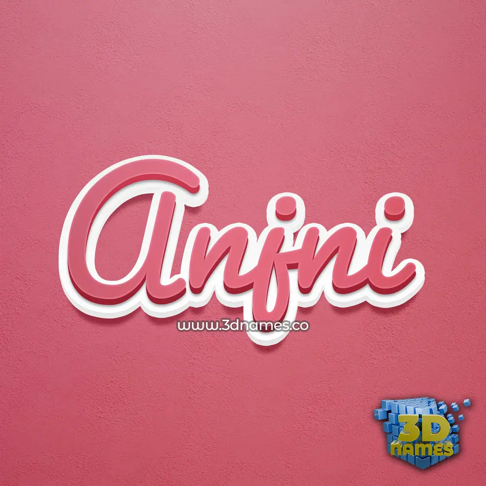 anjni in Red Scribble style - 3D name wallpaper