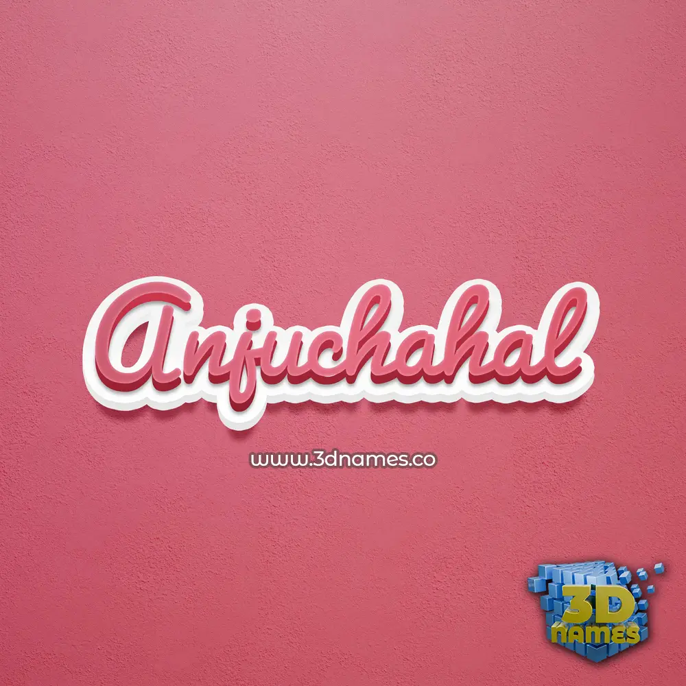 anjuchahal in Red Scribble style - 3D name wallpaper